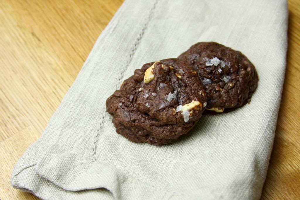 Rich triple chocolate cookies